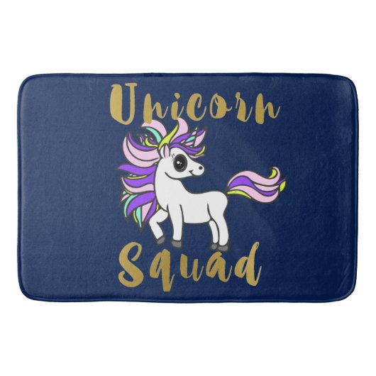 Unicorn Squad, kleurrijke Pony Badmat (Voorkant)