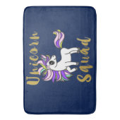 Unicorn Squad, kleurrijke Pony Badmat (Voorkant Verticaal)