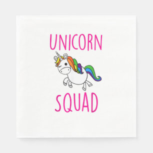 Unicorn Squad Schattige Funny Unicorn Party Shirt Servet