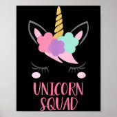 Unicorn Squad Unicorn Gift Poster (Voorkant)