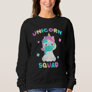 Unicorn Squad Unicorn Wearing Face Mask Trui