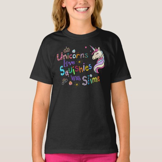 Unicorn Squishies Slime T-Shirt (Voorkant)