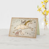 Unicorn Star Constellation Map Kaart (Gele Bloem)