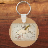 Unicorn Star Constellation Map Sleutelhanger (Voorkant)