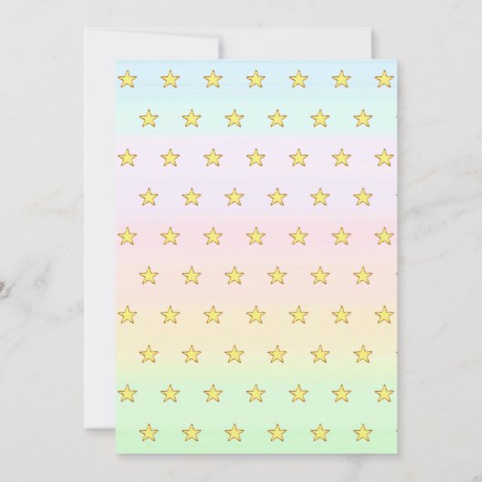 Unicorn, Stars, Flowers en Confetti Birthday Kaart (Achterkant)