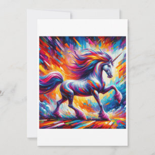 Unicorn Studie A - Fantasy AI Feestdagenkaart