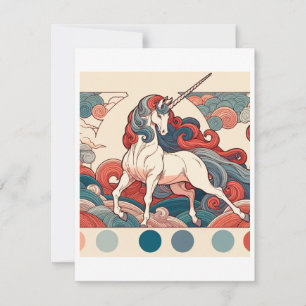 Unicorn Studie F - Fantasy AI Feestdagenkaart