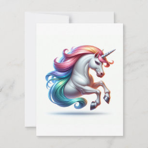 Unicorn Studie Q - Fantasy AI Feestdagenkaart