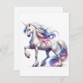 Unicorn Study P - Fantasy AI Feestdagenkaart (Voorkant / Achterkant)