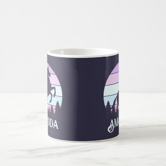 Unicorn Sunset Mug personnalisée (Centre)