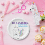 Unicorn Superpower Papieren Bordje (Feest)
