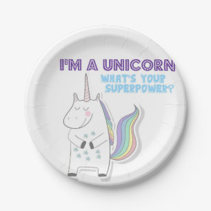 Unicorn Superpower Papieren Bordje