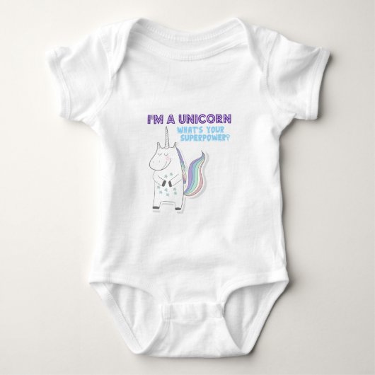 Unicorn Superpower Romper (Voorkant)