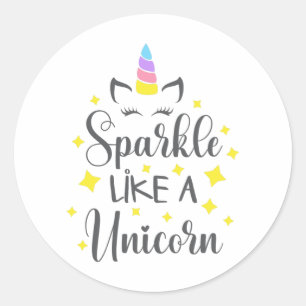 Unicorn T Shirt - Unicorn Shirten voor vrouwen Ronde Sticker
