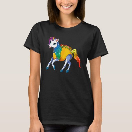 Unicorn Taco Hilarious voor Cinco de Mayo Holiday T-shirt (Voorkant)