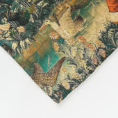 Unicorn Tapestries middeleeuwse klassieker verdedi Fleece Deken (Hoek)