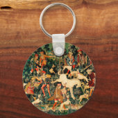 Unicorn Tapestries middeleeuwse klassieker verdedi Sleutelhanger (Voorkant)