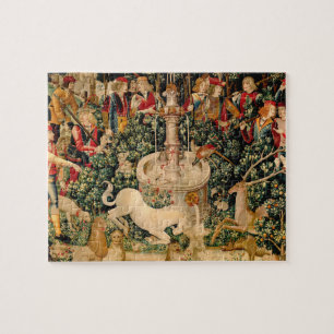 Unicorn Tapestries vond Legend Myth Medieval Art Legpuzzel