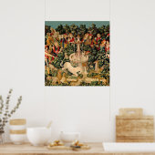 Unicorn Tapestries vond Legend Myth Medieval Art Poster (Keuken)