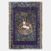 Unicorn Tapestry #7 Throw Blanket Deken (Voorkant Verticaal)