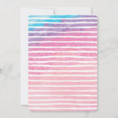 Unicorn Tennis Birthday Uitnodiging (Achterkant)