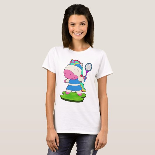 Unicorn Tennis Tennis racket T-shirt (Voorkant volledig)