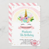 Unicorn-theethema Kaart (Voorkant / Achterkant)