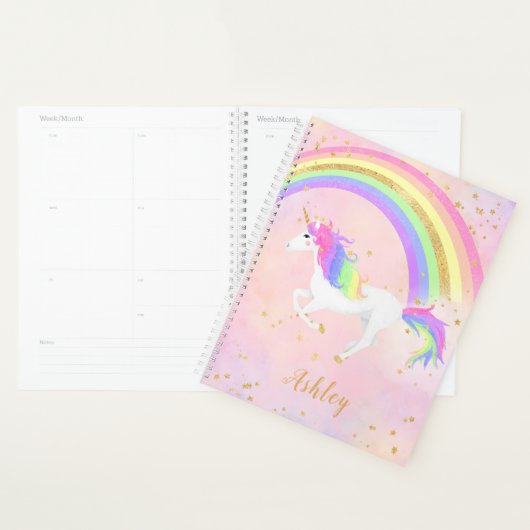 Unicorn thema planner | Magisch roze & goud (Display)
