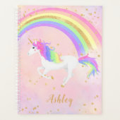 Unicorn thema planner | Magisch roze & goud (Voorkant)