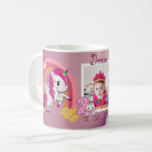Unicorn Thème 2ème anniversaire Mug Souvenir (Devant gauche)