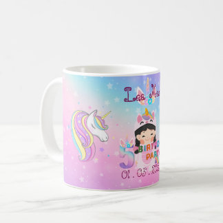 Unicorn Thème 5ème anniversaire Mug Souvenir