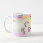 Unicorn thème 6e anniversaire Mug Souvenir (Gauche)