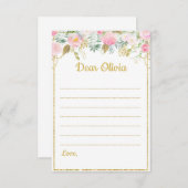 Unicorn Theme Time Capsule Note Notitiekaartje (Voorkant / Achterkant)