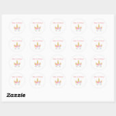 Unicorn Themed Birthday Party Sticker Round (Feuille)