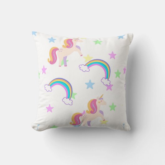 Unicorn Throw Pillow Kussen (Voorkant)