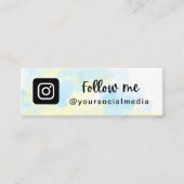 Unicorn Tie Dye Trendy Instagram volg QR Code Mi Mini Visitekaartje (Voorkant)