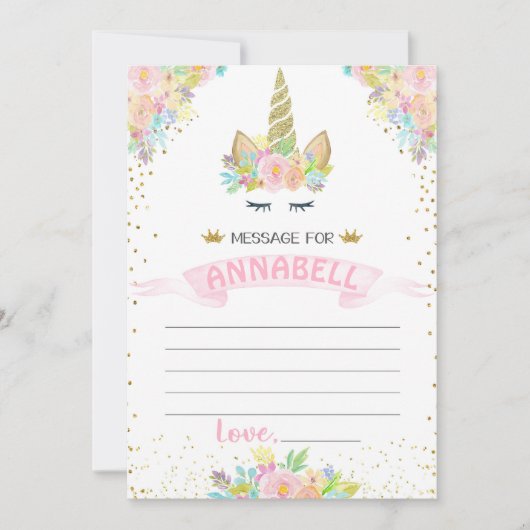 Unicorn Time Capsule Matching insert card Kaart (Voorkant)