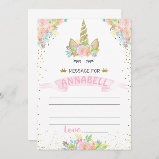 Unicorn Time Capsule Matching insert card Kaart (Voorkant / Achterkant)