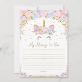 Unicorn Time Capsule Message to You Blank Cards Kaart (Voorkant)