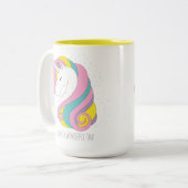 Unicorn Two-Tone Mok (Personaliseer het!) (Voorkant links)