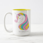 Unicorn Two-Tone Mok (Personaliseer het!) (Links)