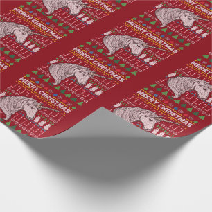 Unicorn Ugly KerstSweater Wildlife Series Cadeaupapier
