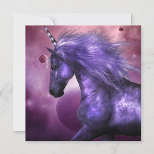 Unicorn-uitnodigingen Kaart (Voorkant)