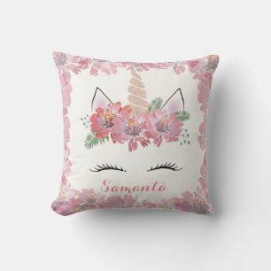Unicorn, Unicorn Face, gepersonaliseerd, meisjes, Kussen