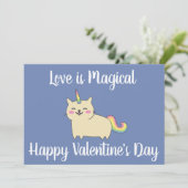 Unicorn Valentijnsdag kaart Unikitty (Staand voorkant)