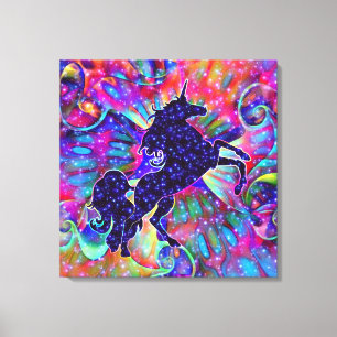 UNICORN VAN DE UNIVERSE multicolored Canvas Afdruk