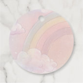 Unicorn verjaardagsfeest bedankjes labels (Achterkant)