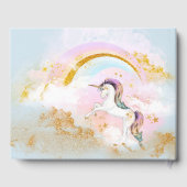 Unicorn verjaardagsfeestje gastenboek (Achterkant)