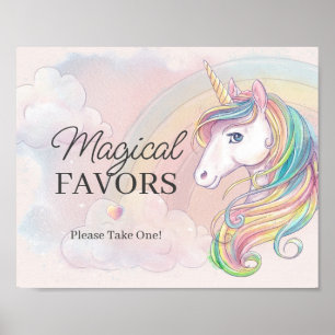 Unicorn verjaardagsvoordeur-teken poster