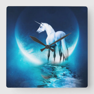 Unicorn Vierkante Klok